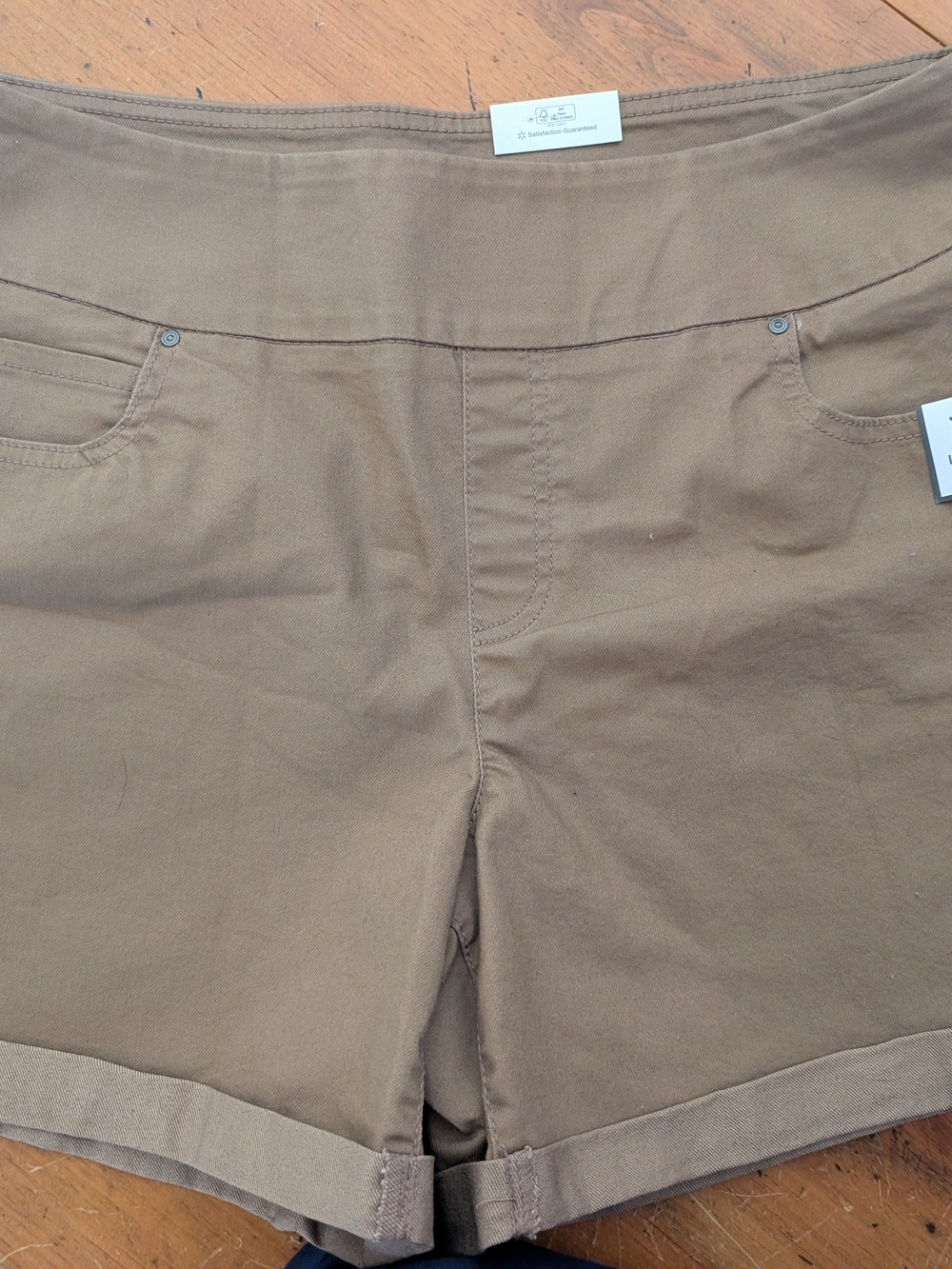 Time and Tru Olive-Taupe Stretch Bermuda Shorts